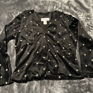 Avon Fashions Vintage Black and Gold Jacket